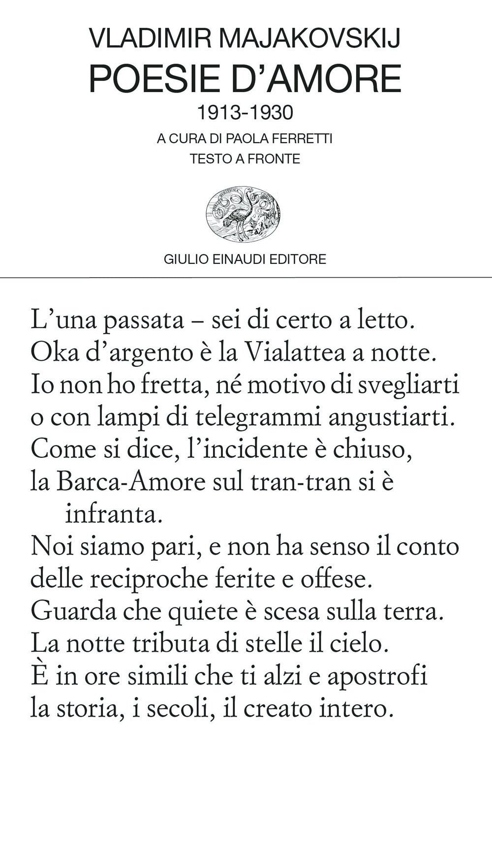 Poesie d'amore 1913-1930